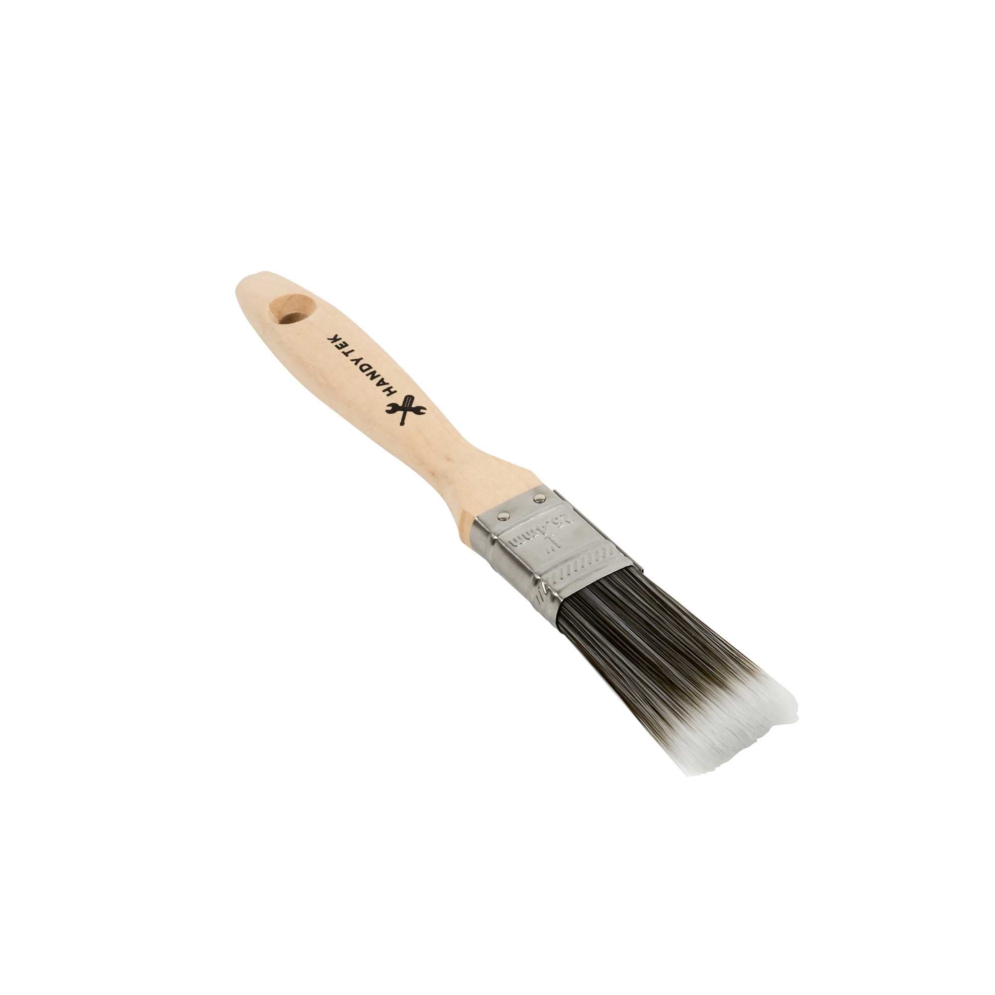 Handy Tek Synthetic Polyester Paint Brush - Flat, Beaver Tail - 1" - 144 count box