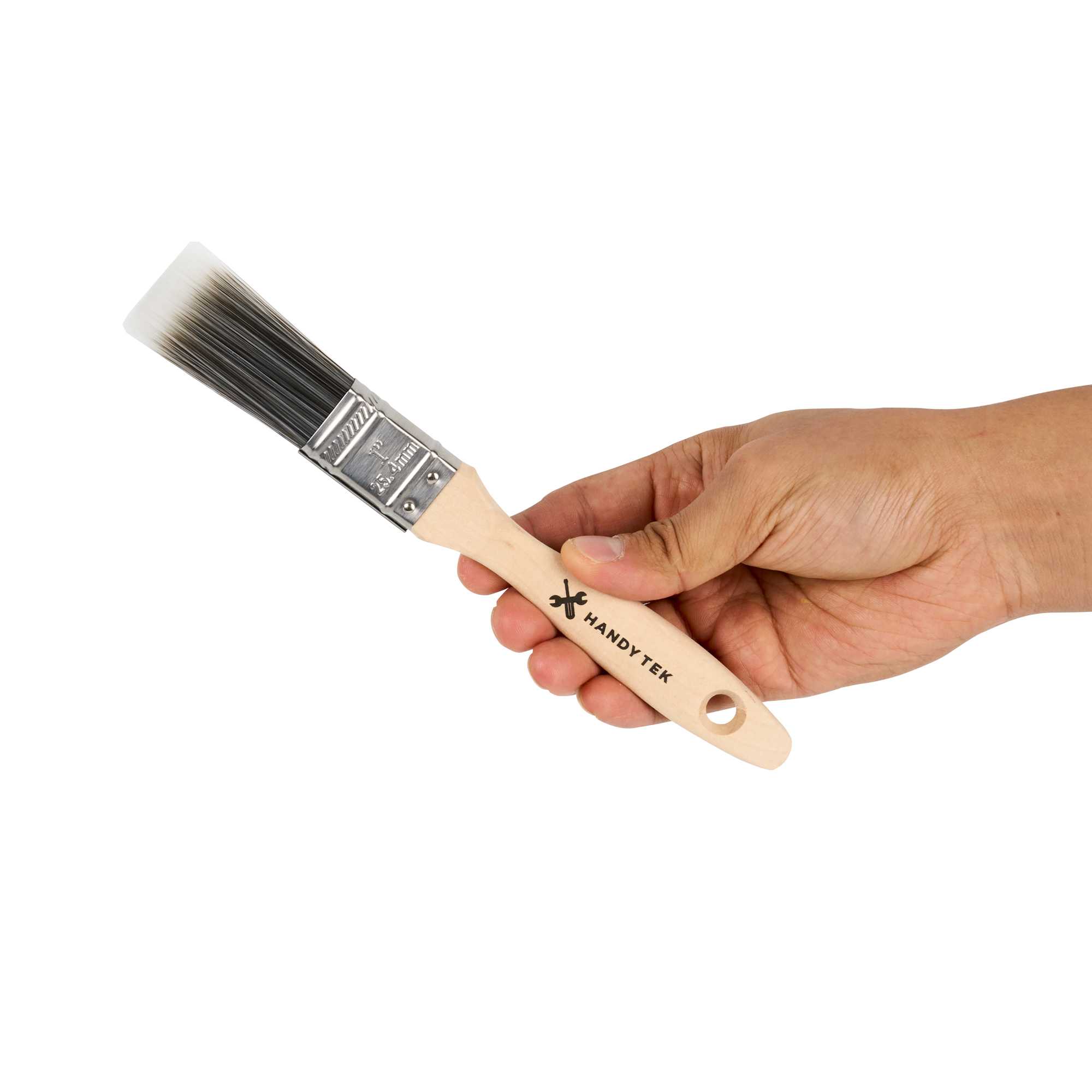 Handy Tek Synthetic Polyester Paint Brush - Flat, Beaver Tail - 1" - 144 count box