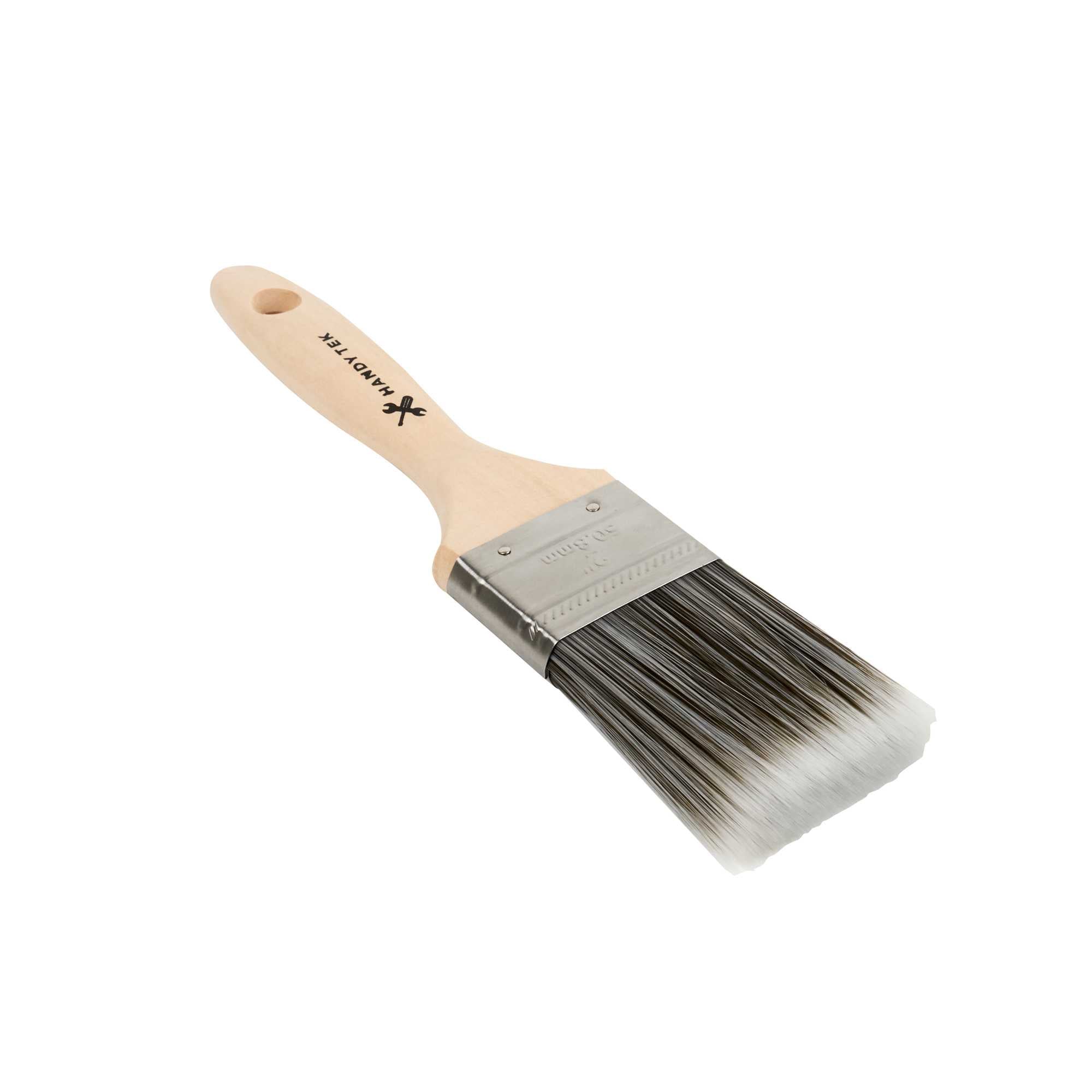 Handy Tek Synthetic Polyester Paint Brush - Flat, Beaver Tail - 2" - 1 count box