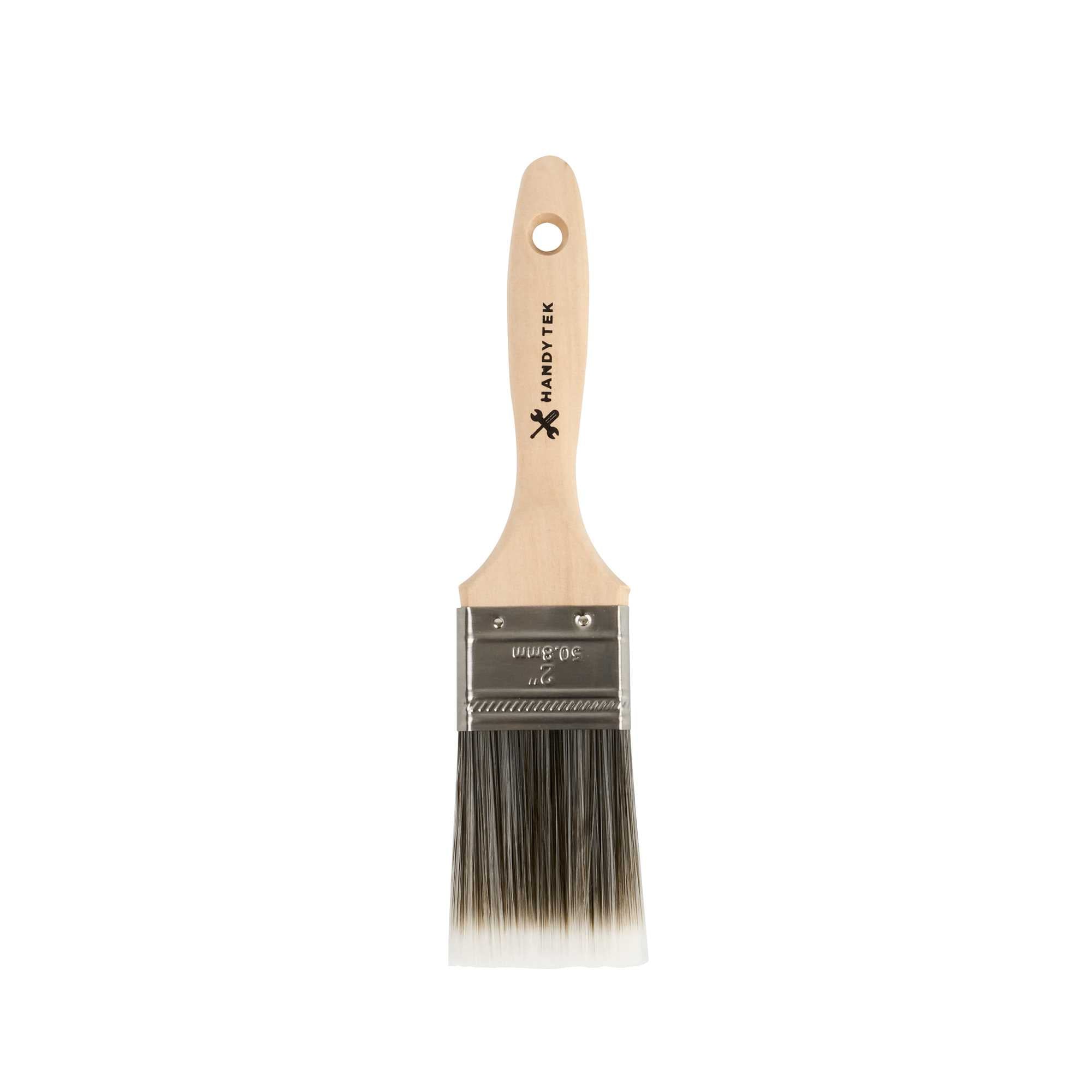 Handy Tek Synthetic Polyester Paint Brush - Flat, Beaver Tail - 2" - 120 count box