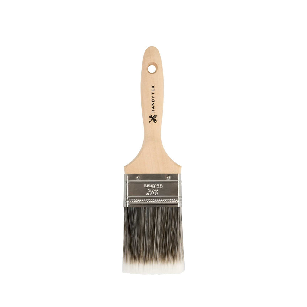 Handy Tek Synthetic Polyester Paint Brush - Flat, Beaver Tail - 2 1/2" - 96 count box