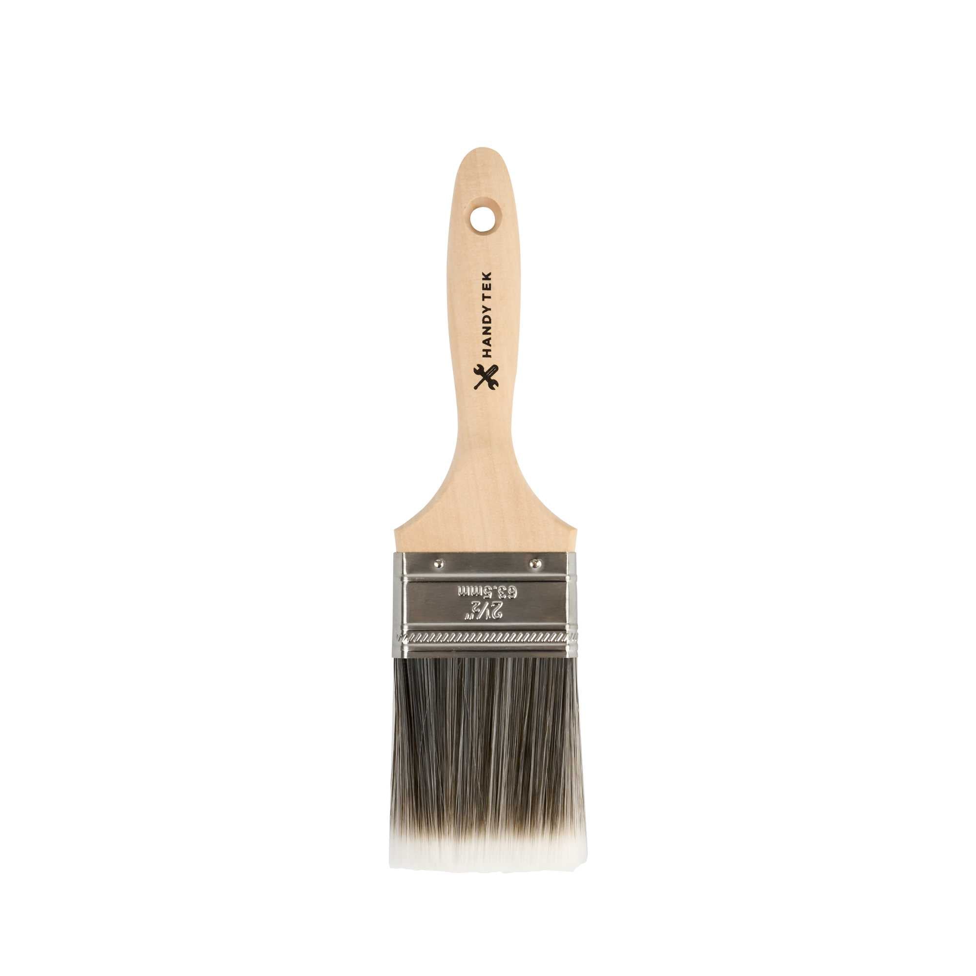 Handy Tek Synthetic Polyester Paint Brush - Flat, Beaver Tail - 2 1/2" - 96 count box