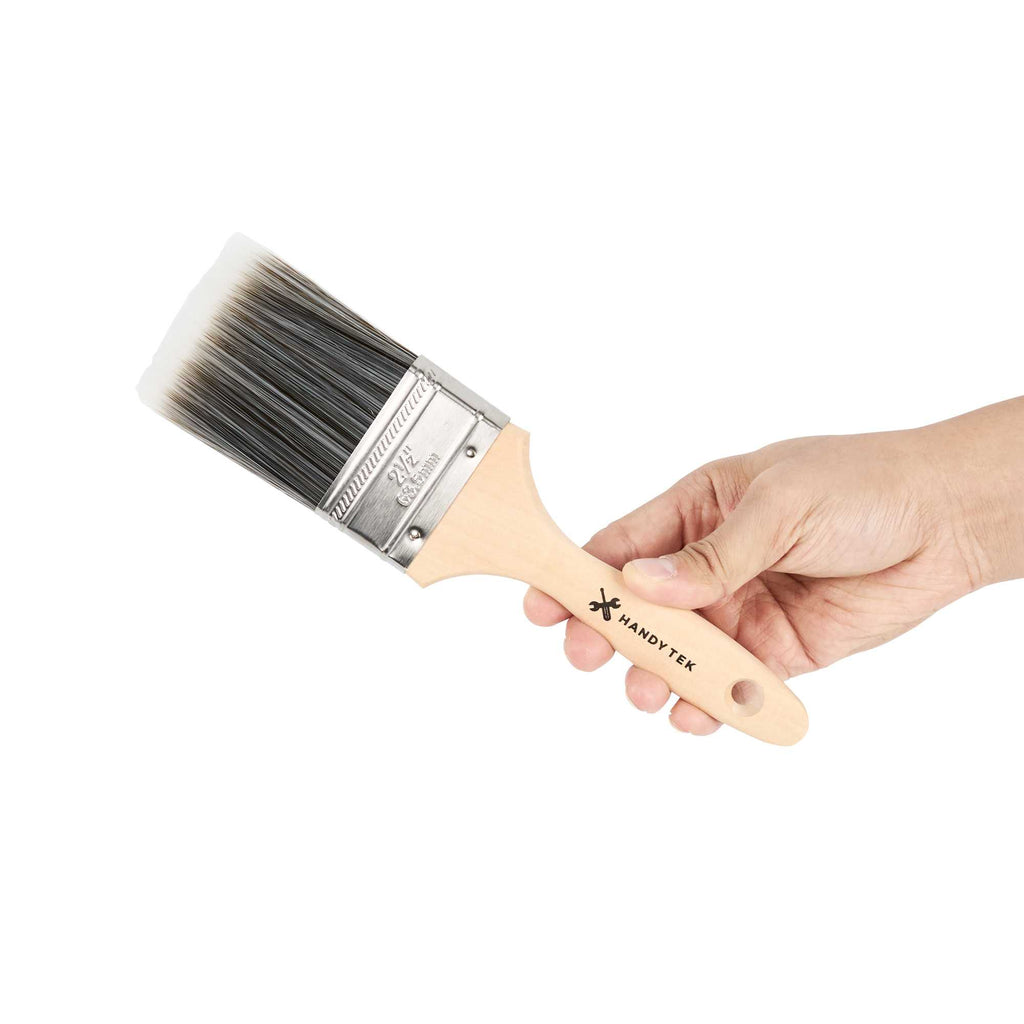 Handy Tek Synthetic Polyester Paint Brush - Flat, Beaver Tail - 2 1/2" - 96 count box