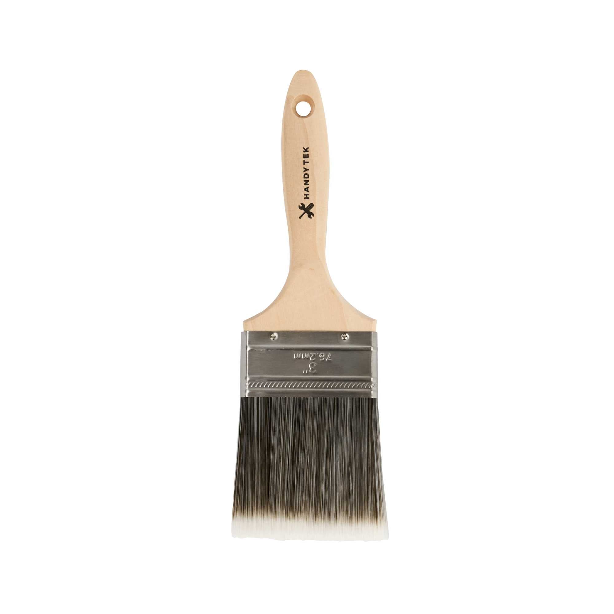 Handy Tek Synthetic Polyester Paint Brush - Flat, Beaver Tail - 3" - 6 count box