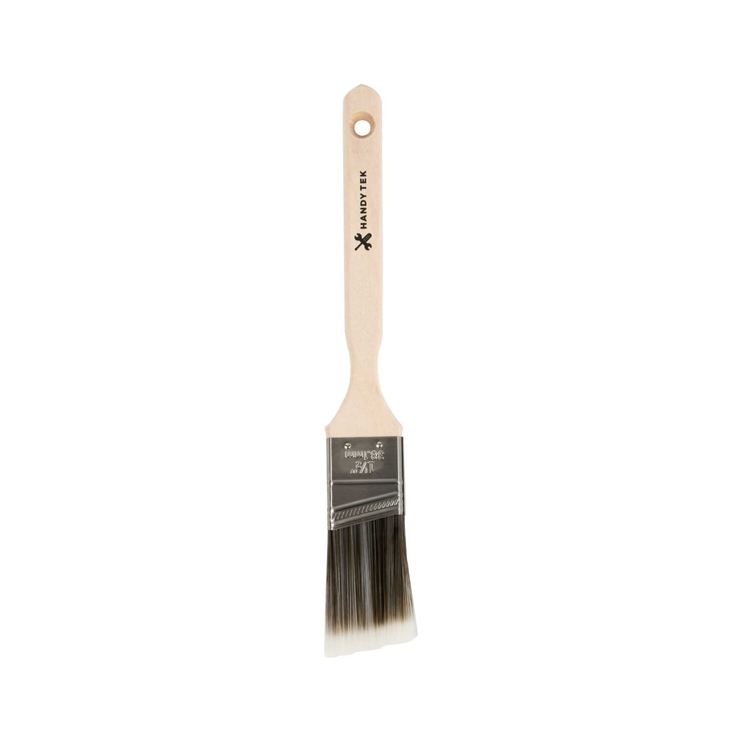 Handy Tek Synthetic Polyester Paint Brush - Angled, Long Handle - 1 1/2" - 1 count box