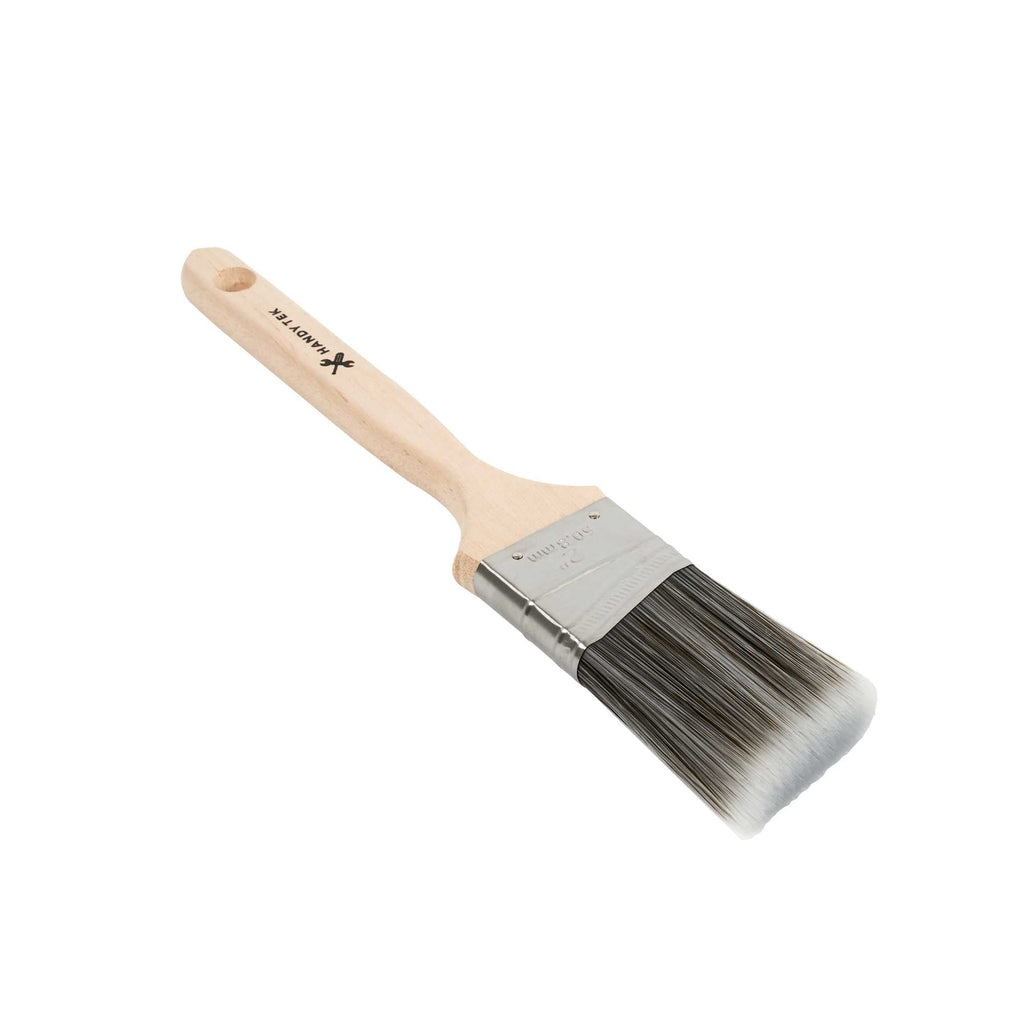 Handy Tek Synthetic Polyester Paint Brush - Angled, Long Handle - 2" - 1 count box