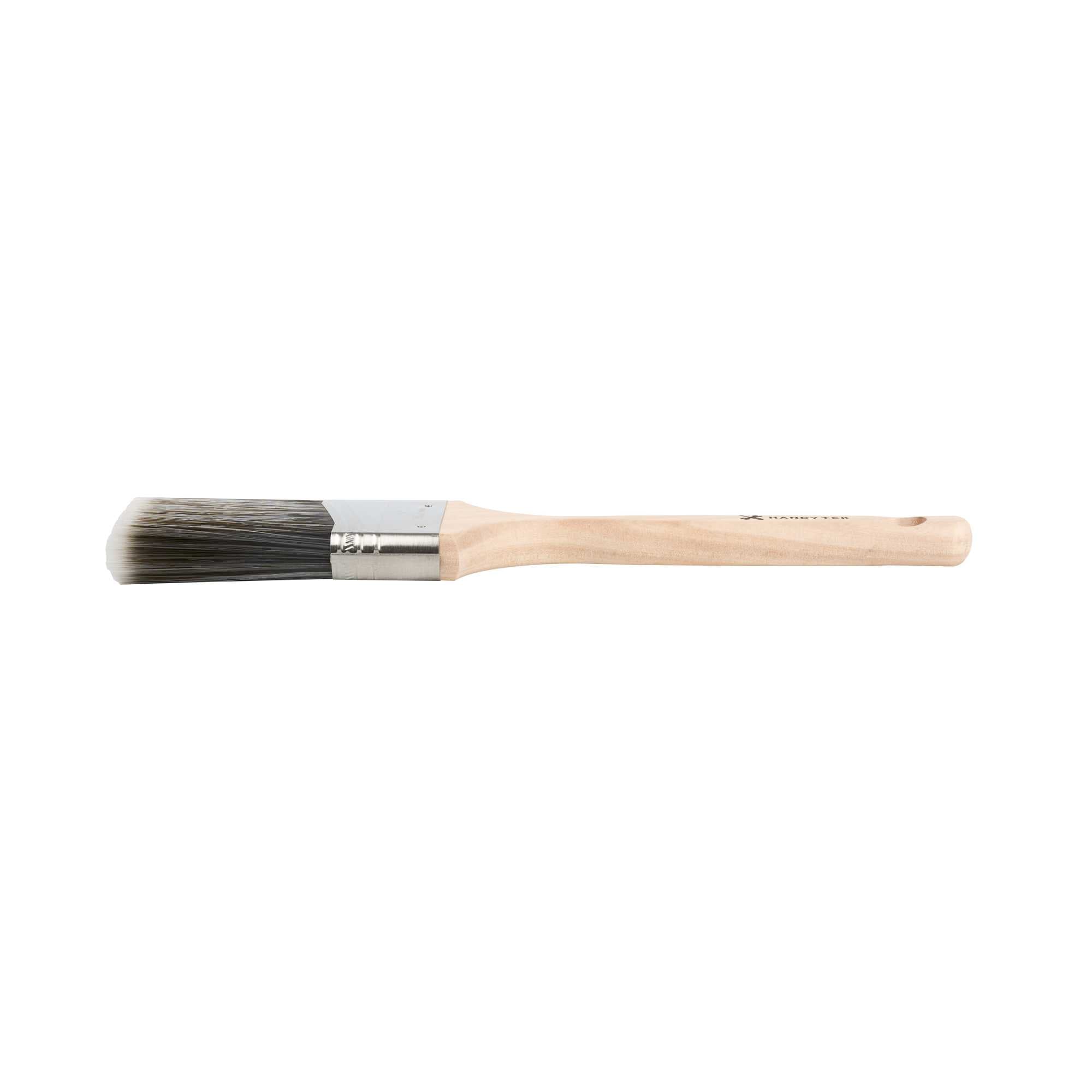 Handy Tek Synthetic Polyester Paint Brush - Angled, Long Handle - 3" - 6 count box