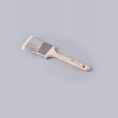 Handy Tek Synthetic Polyester Paint Brush - Angled, Long Handle - 3" - 1 count box