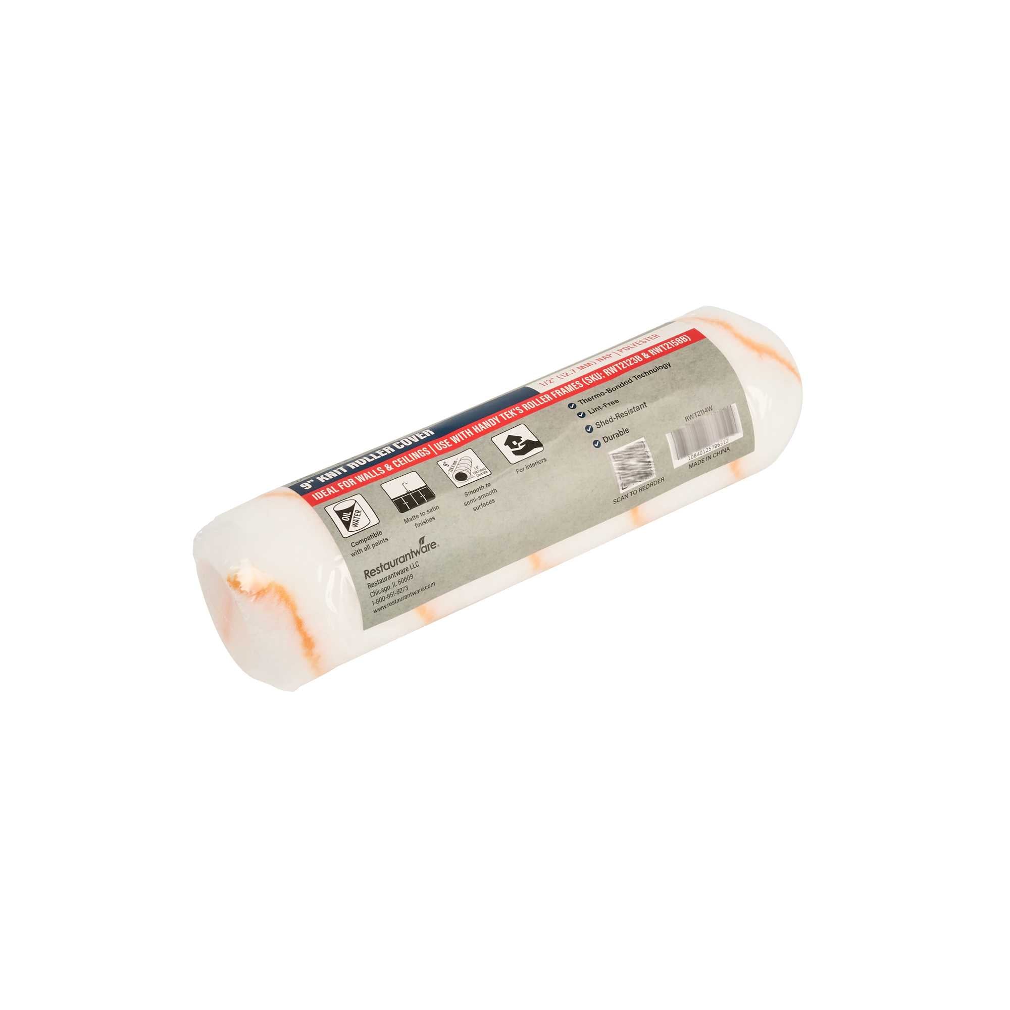 Handy Tek Knit Roller Cover - Shed-Resistant, with 1/2" Nap - 9" - 1 count box