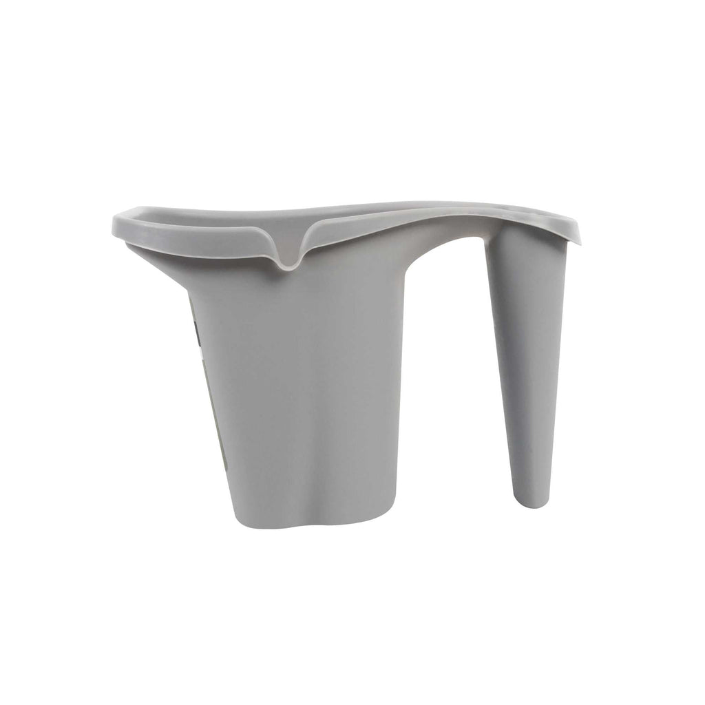 Handy Tek 28 oz Gray Plastic Paint Cup - with Brush Holder - 7 1/2" x 5 1/2" x 5" - 1 count box