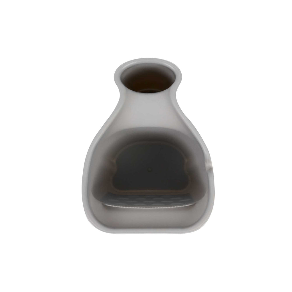 Handy Tek 28 oz Gray Plastic Paint Cup - with Brush Holder - 7 1/2" x 5 1/2" x 5" - 1 count box