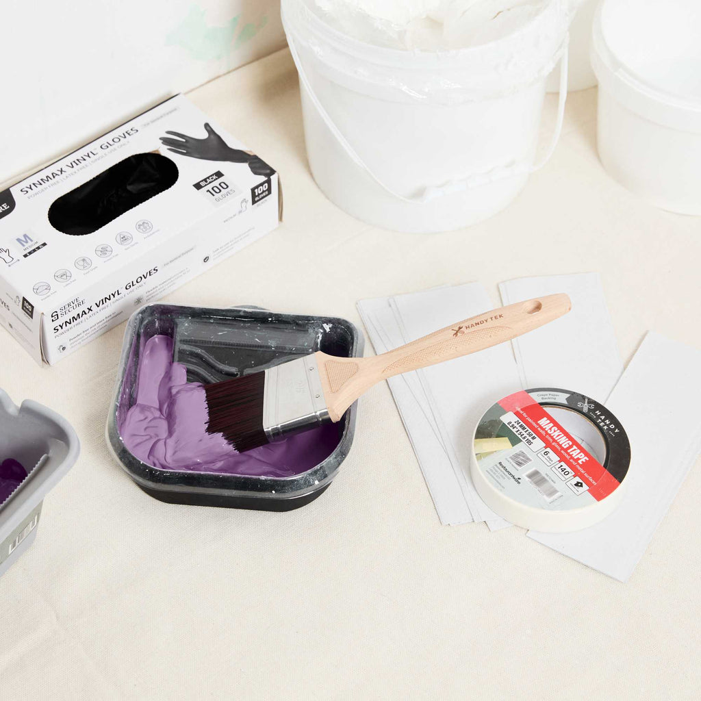 Handy Tek Polyester Paint Brush - Angled, Soft Tip, Textured Handle - 2 1/2" - 72 count box