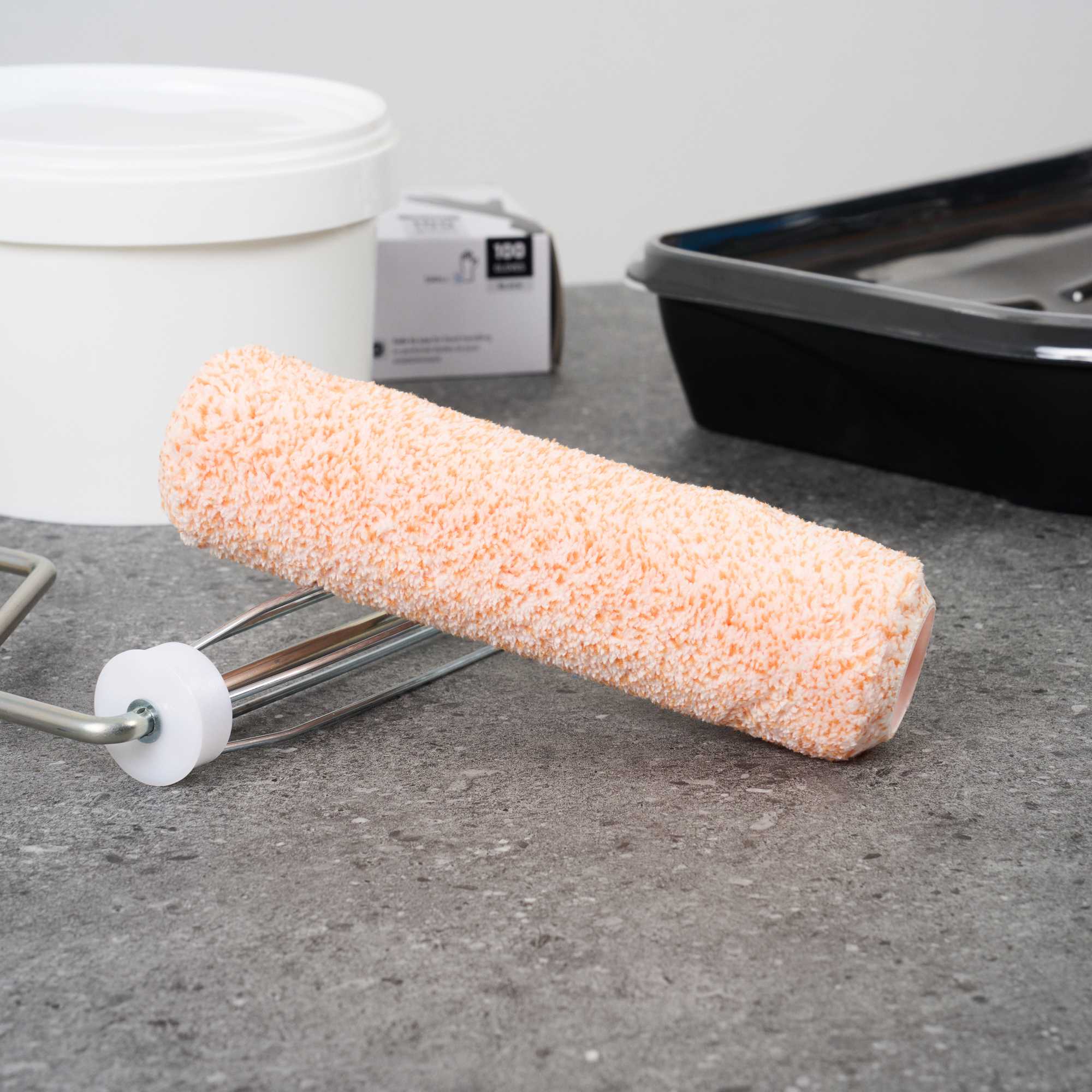 Handy Tek Microfiber Roller Cover - Shed-Resistant, with 3/8" Nap - 9" - 96 count box