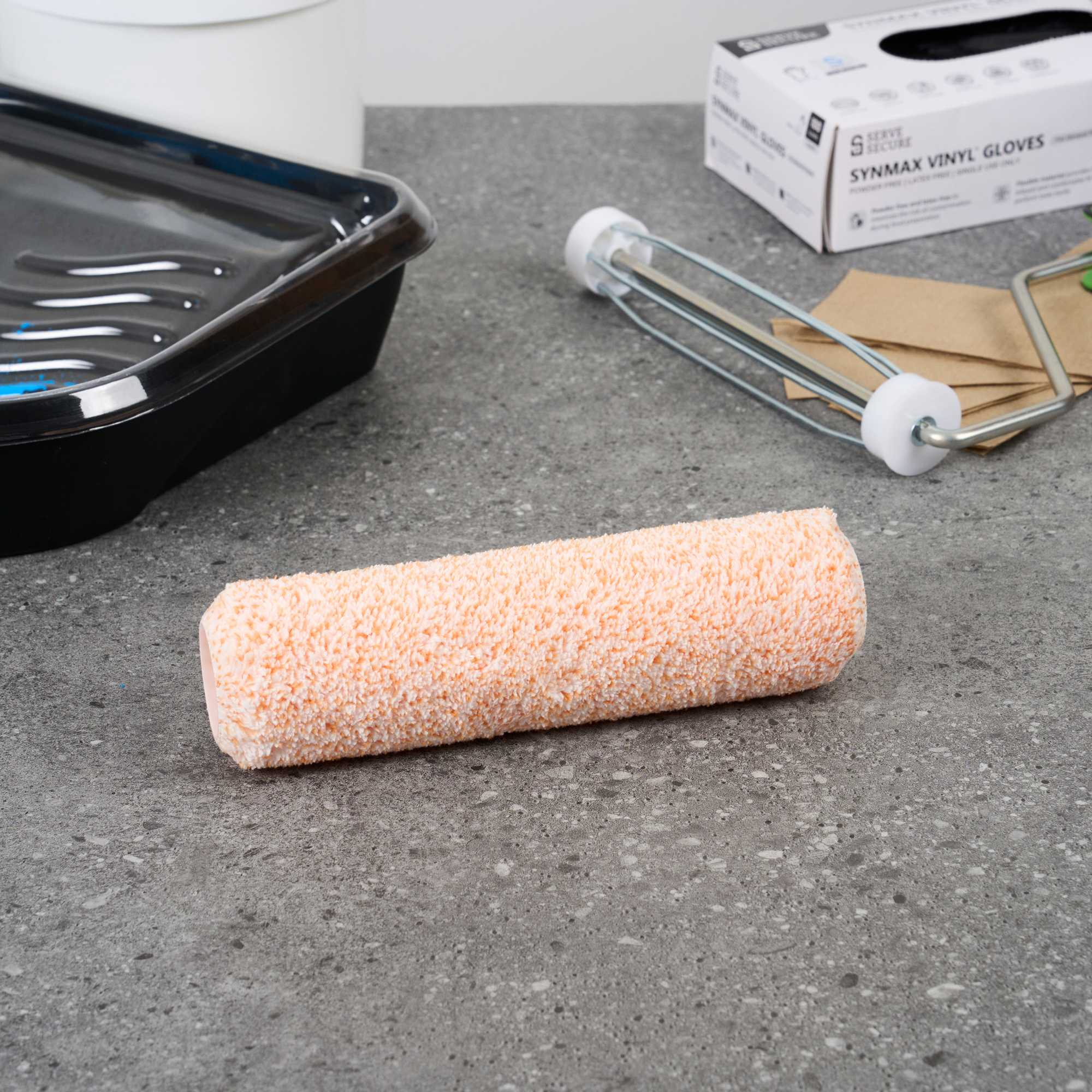 Handy Tek Microfiber Roller Cover - Shed-Resistant, with 3/8" Nap - 9" - 96 count box