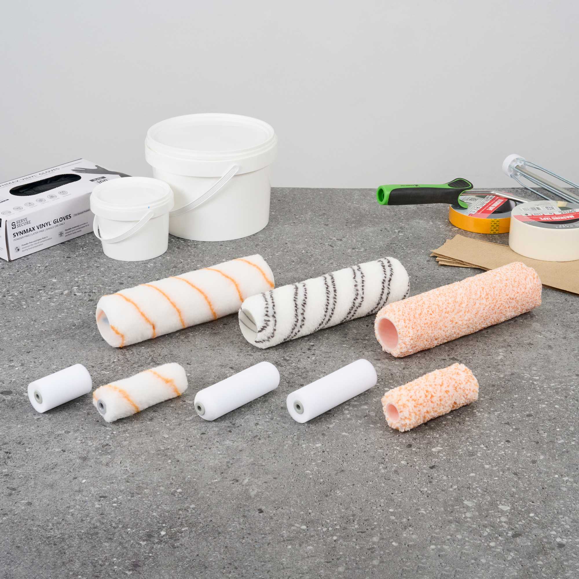Handy Tek Foam Mini Roller Cover - High Density, Shed-Resistant - 4" - 10 count box