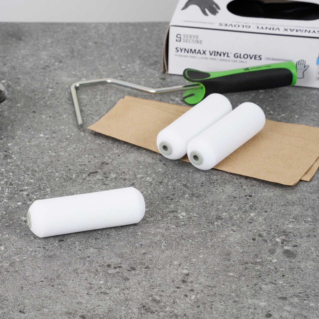 Handy Tek Foam Mini Roller Cover - High Density, Shed-Resistant - 4" - 10 count box