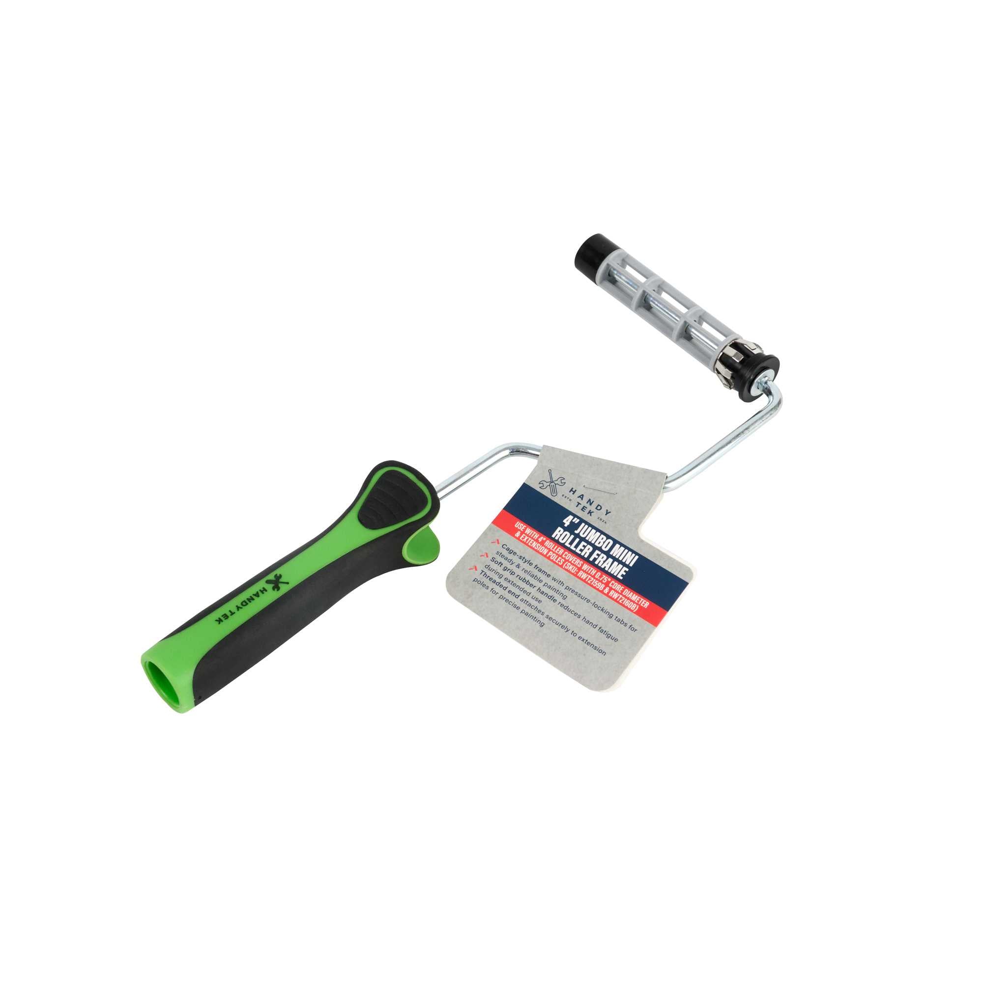 Handy Tek Jumbo Mini Roller Frame - Soft Grip Handle - 4" - 1 count box