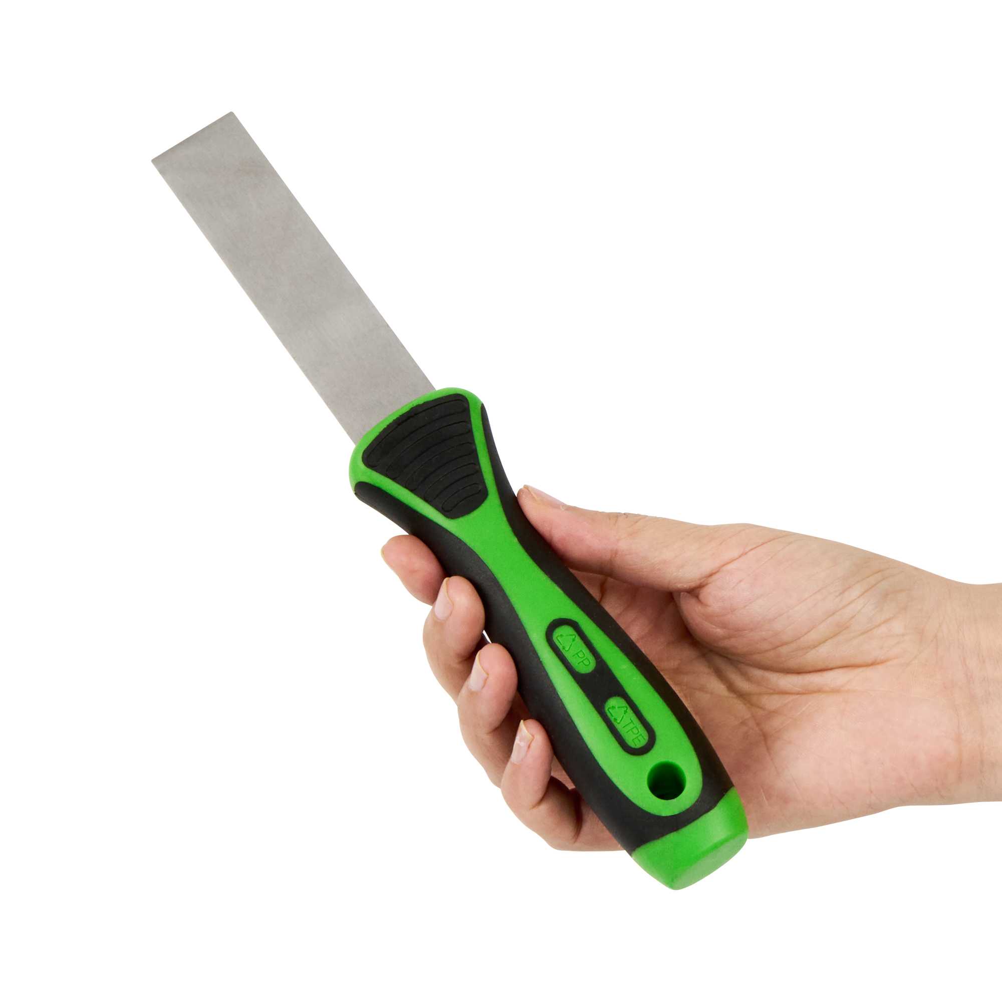 Handy Tek Carbon Steel Putty Knife - Flexible, Soft Grip Handle - 1" - 24 count box