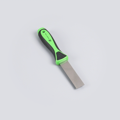 Handy Tek Carbon Steel Putty Knife - Flexible, Soft Grip Handle - 1" - 1 count box