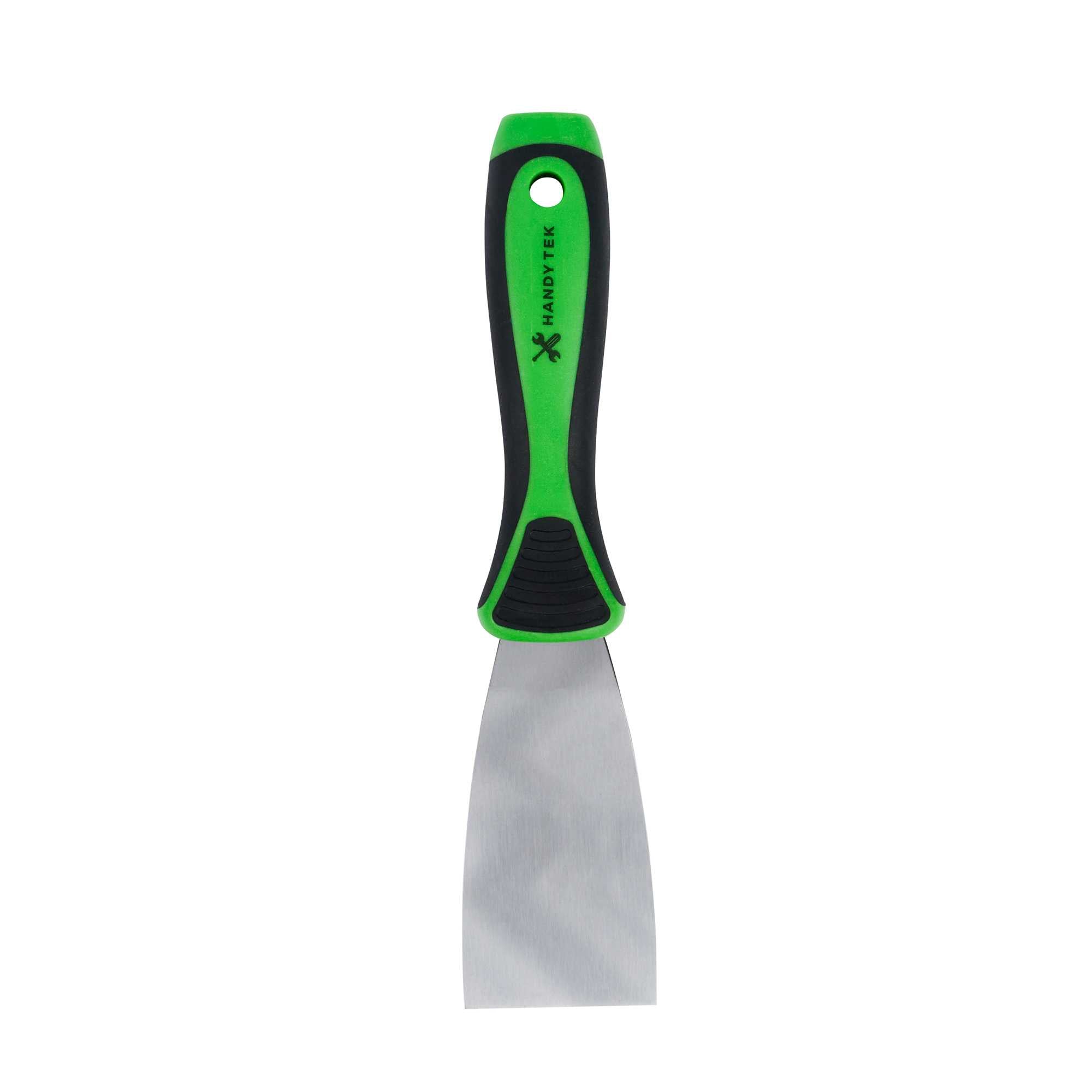 Handy Tek Carbon Steel Putty Knife - Flexible, Soft Grip Handle - 2" - 1 count box