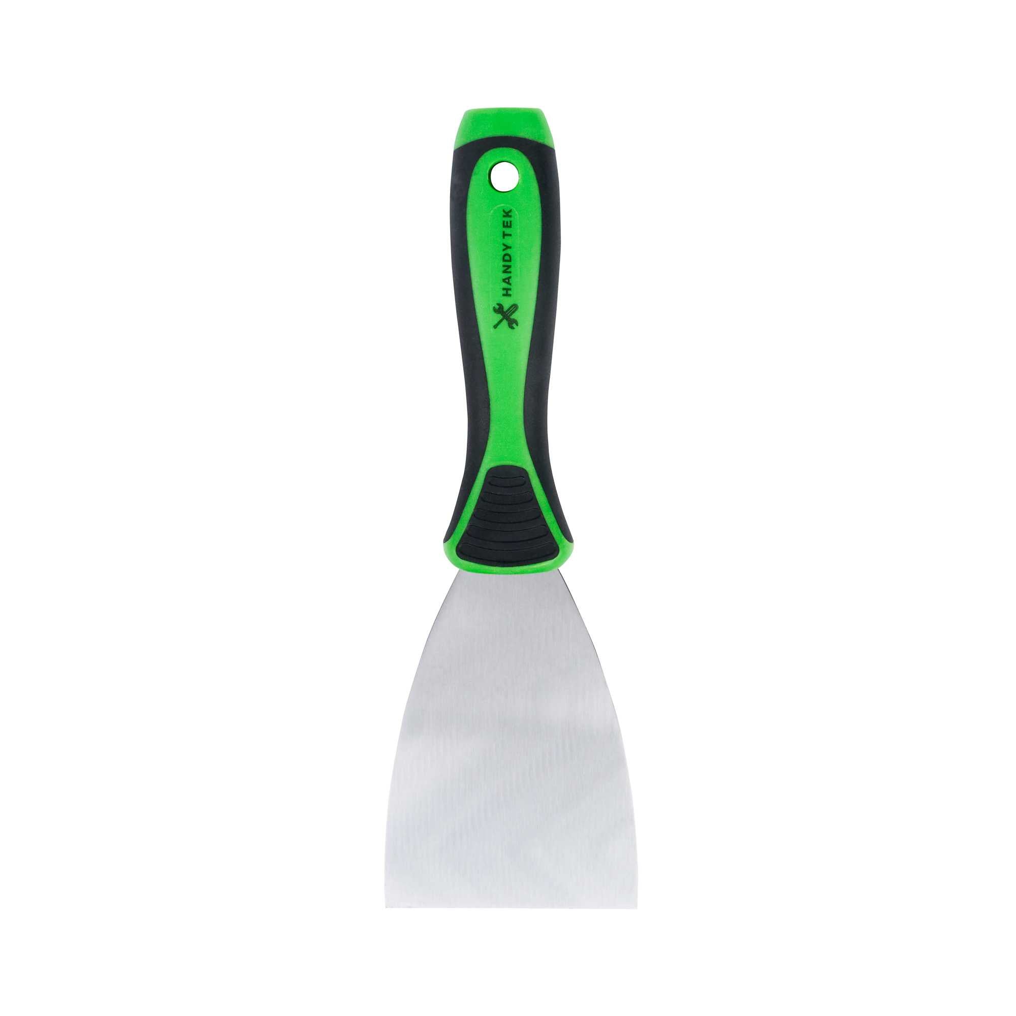 Handy Tek Carbon Steel Putty Knife - Flexible, Soft Grip Handle - 3" - 12 count box
