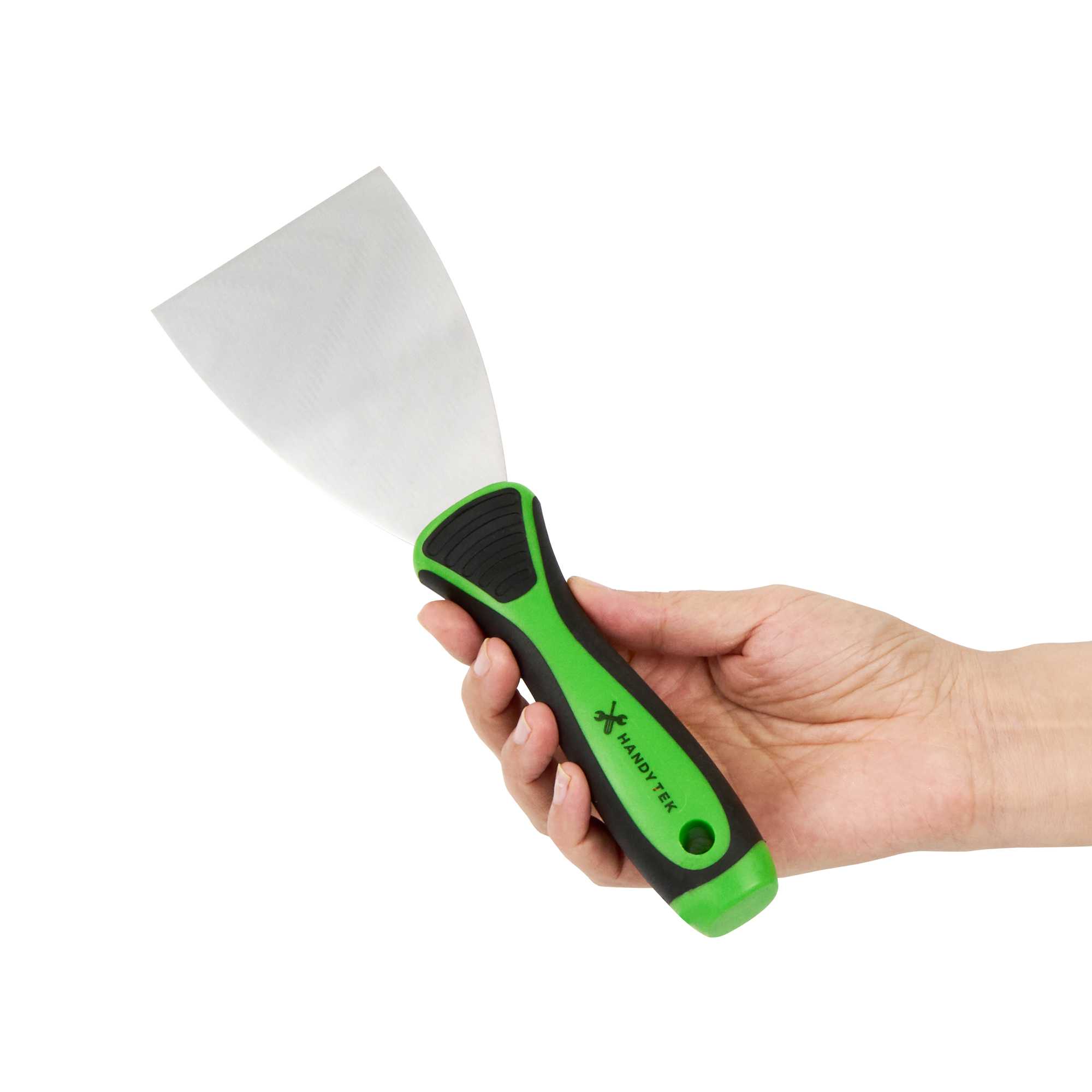 Handy Tek Carbon Steel Putty Knife - Flexible, Soft Grip Handle - 3" - 12 count box