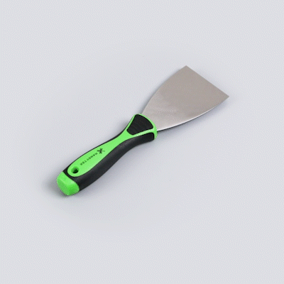Handy Tek Carbon Steel Putty Knife - Flexible, Soft Grip Handle - 3" - 144 count box