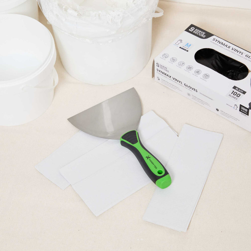 Handy Tek Carbon Steel Joint Knife - Flexible, Soft Grip Handle - 6" - 12 count box