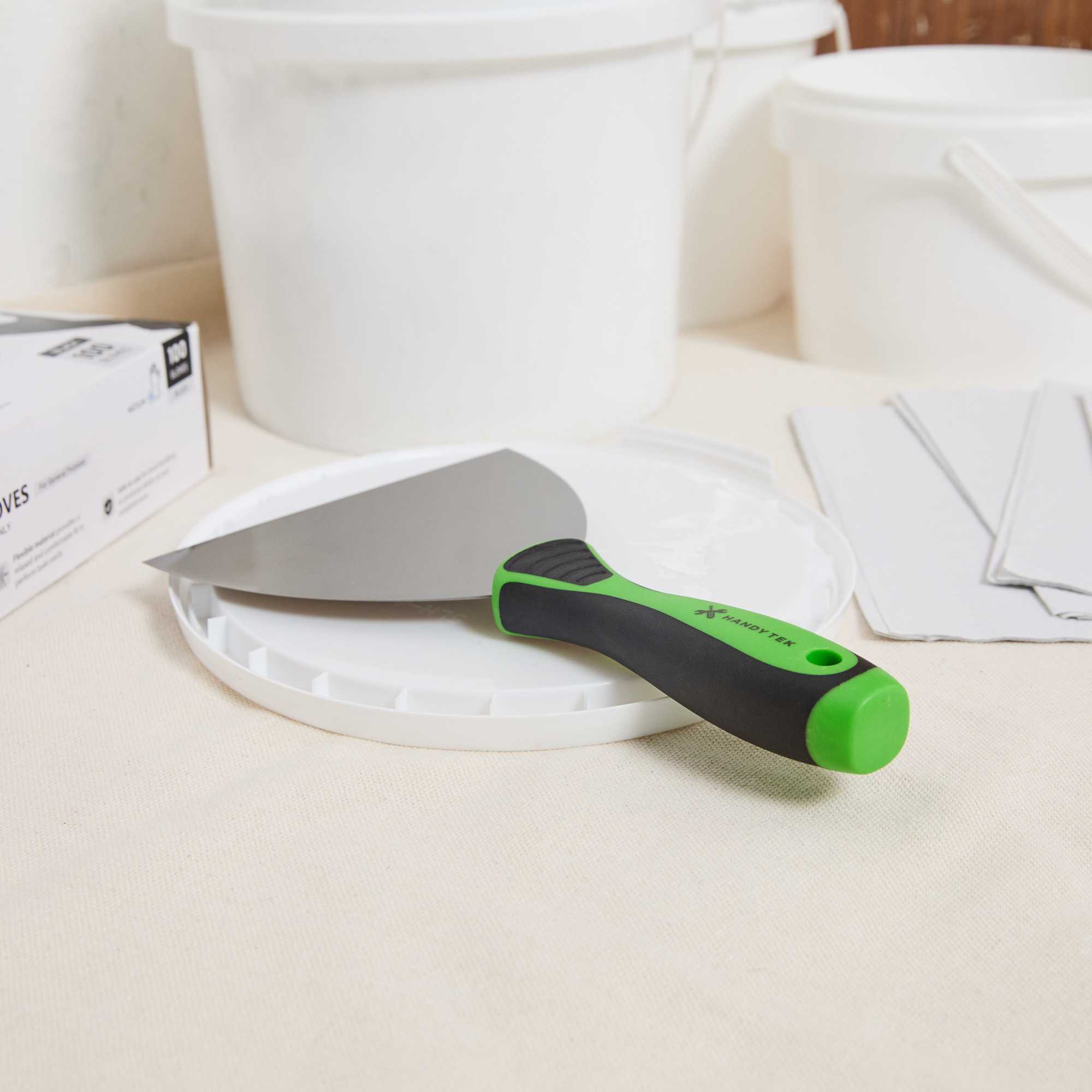 Handy Tek Carbon Steel Joint Knife - Flexible, Soft Grip Handle - 6" - 12 count box