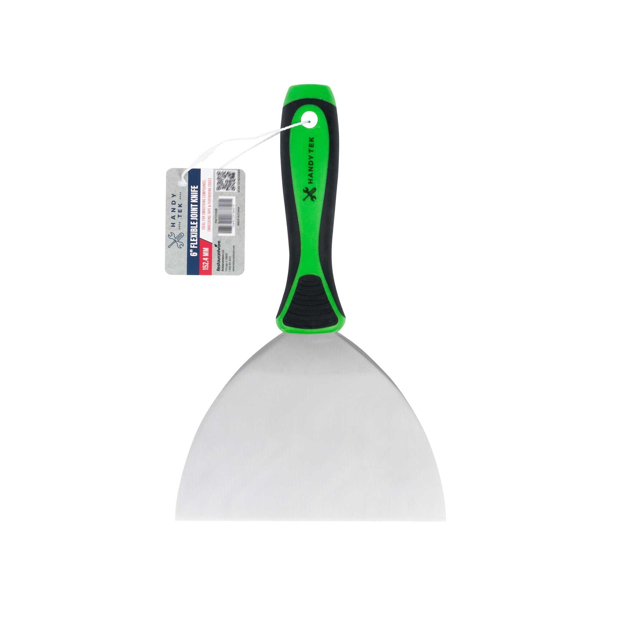 Handy Tek Carbon Steel Joint Knife - Flexible, Soft Grip Handle - 6" - 72 count box