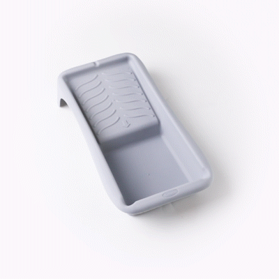 Handy Tek 1.5 qt Gray Plastic Paint Tray - 14" x 7" x 2 1/2" - 1 count box