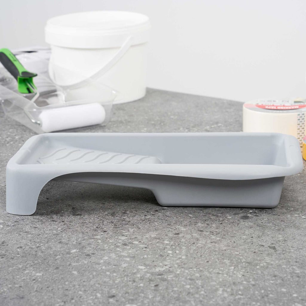 Handy Tek 1.5 qt Gray Plastic Paint Tray - 14" x 7" x 2 1/2" - 96 count box