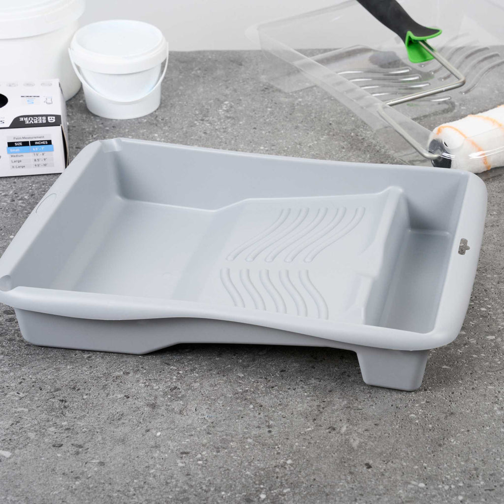 Handy Tek 1.5 gal 2-In-1 Gray Plastic Paint Tray - For Roller and Brush - 17 3/4" x 13" x 3" - 1 count box