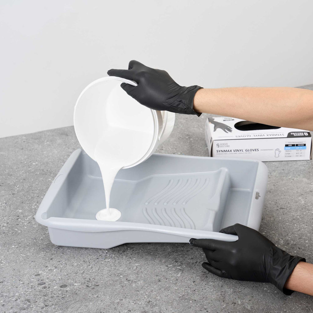 Handy Tek 1.5 gal 2-In-1 Gray Plastic Paint Tray - For Roller and Brush - 17 3/4" x 13" x 3" - 36 count box