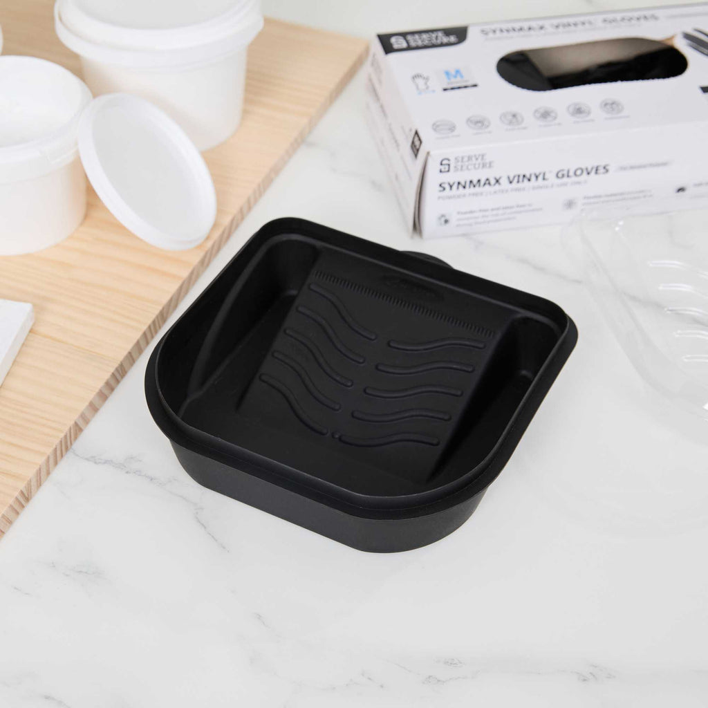 Handy Tek 27 oz Black Plastic Paint Tray / Pail Lid - Fits 0.5 gal Paint Pail - 7" x 7" x 1 3/4" - 1 count box