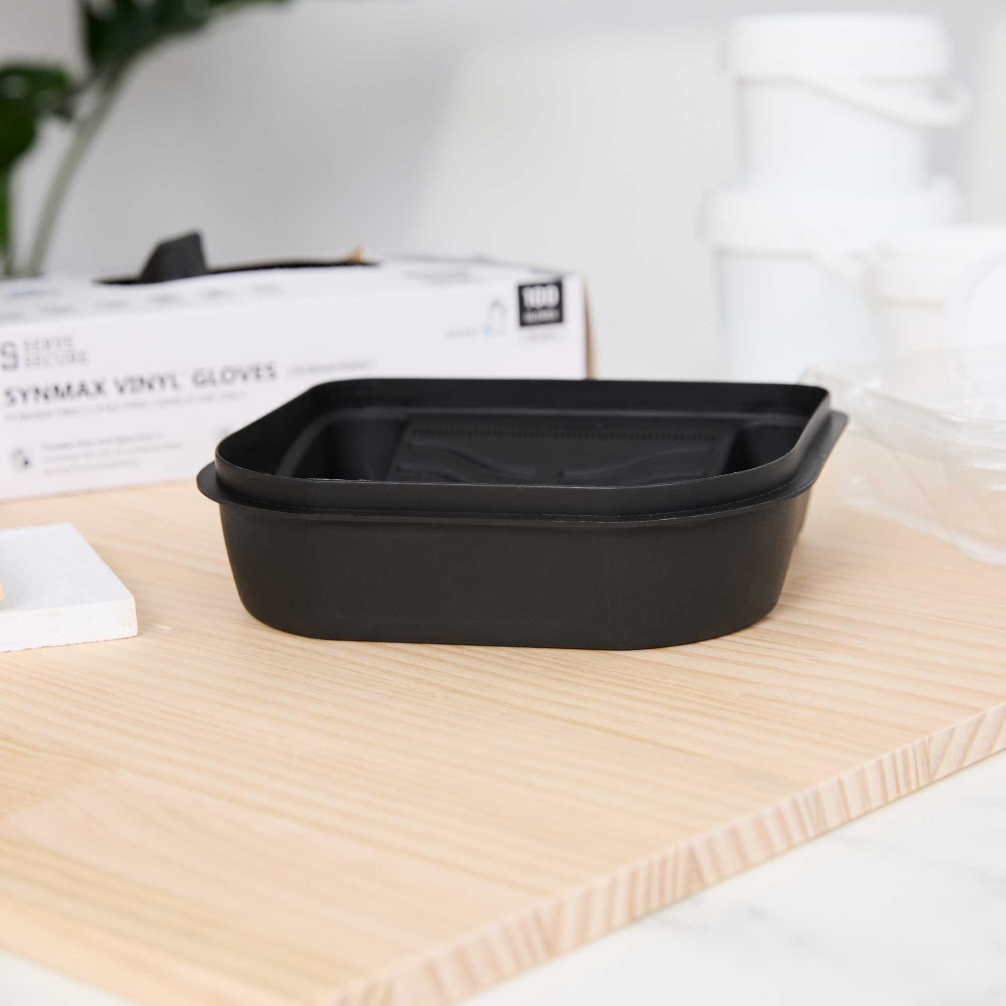 Handy Tek 27 oz Black Plastic Paint Tray / Pail Lid - Fits 0.5 gal Paint Pail - 7" x 7" x 1 3/4" - 1 count box