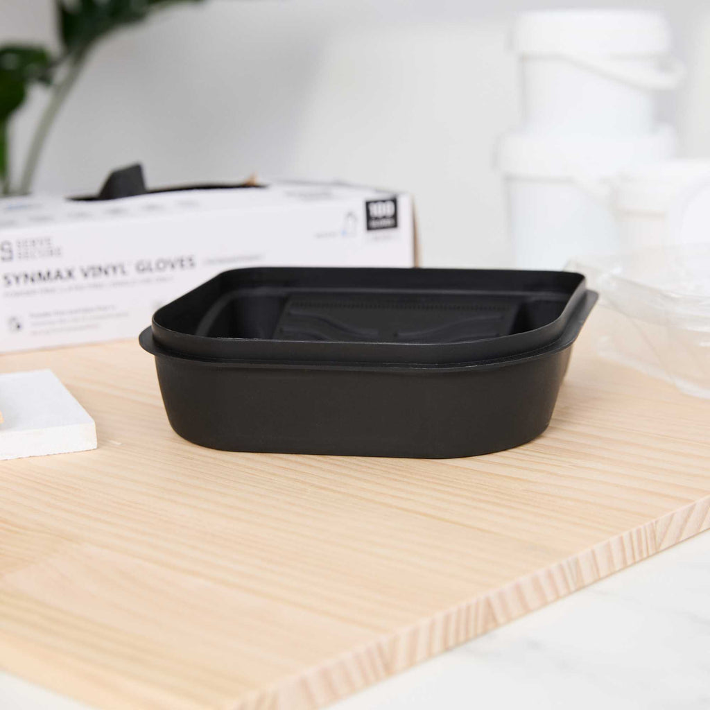 Handy Tek 27 oz Black Plastic Paint Tray / Pail Lid - Fits 0.5 gal Paint Pail - 7" x 7" x 1 3/4" - 50 count box