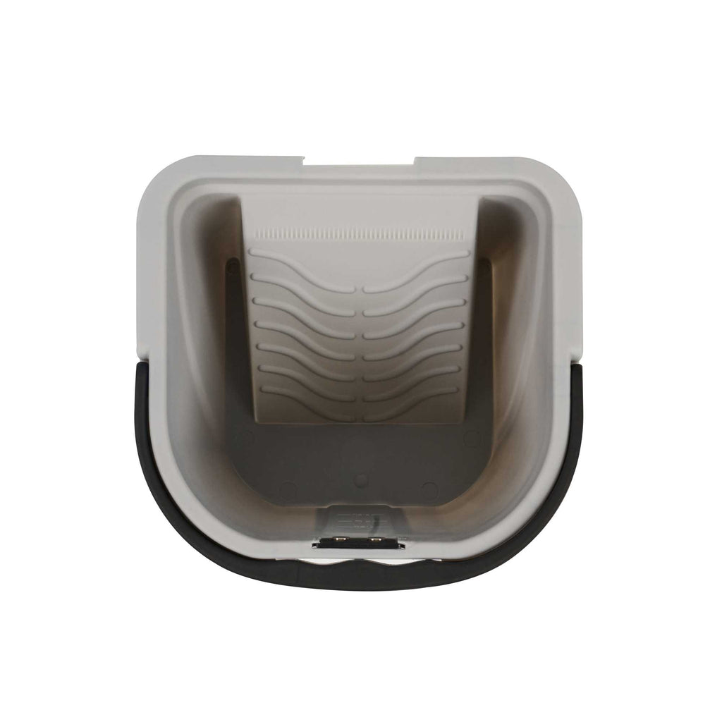Handy Tek 0.5 gal Gray Plastic Paint Pail - with Magnetic Brush Holder - 7 3/4" x 7 1/2" x 6 3/4" - 1 count box
