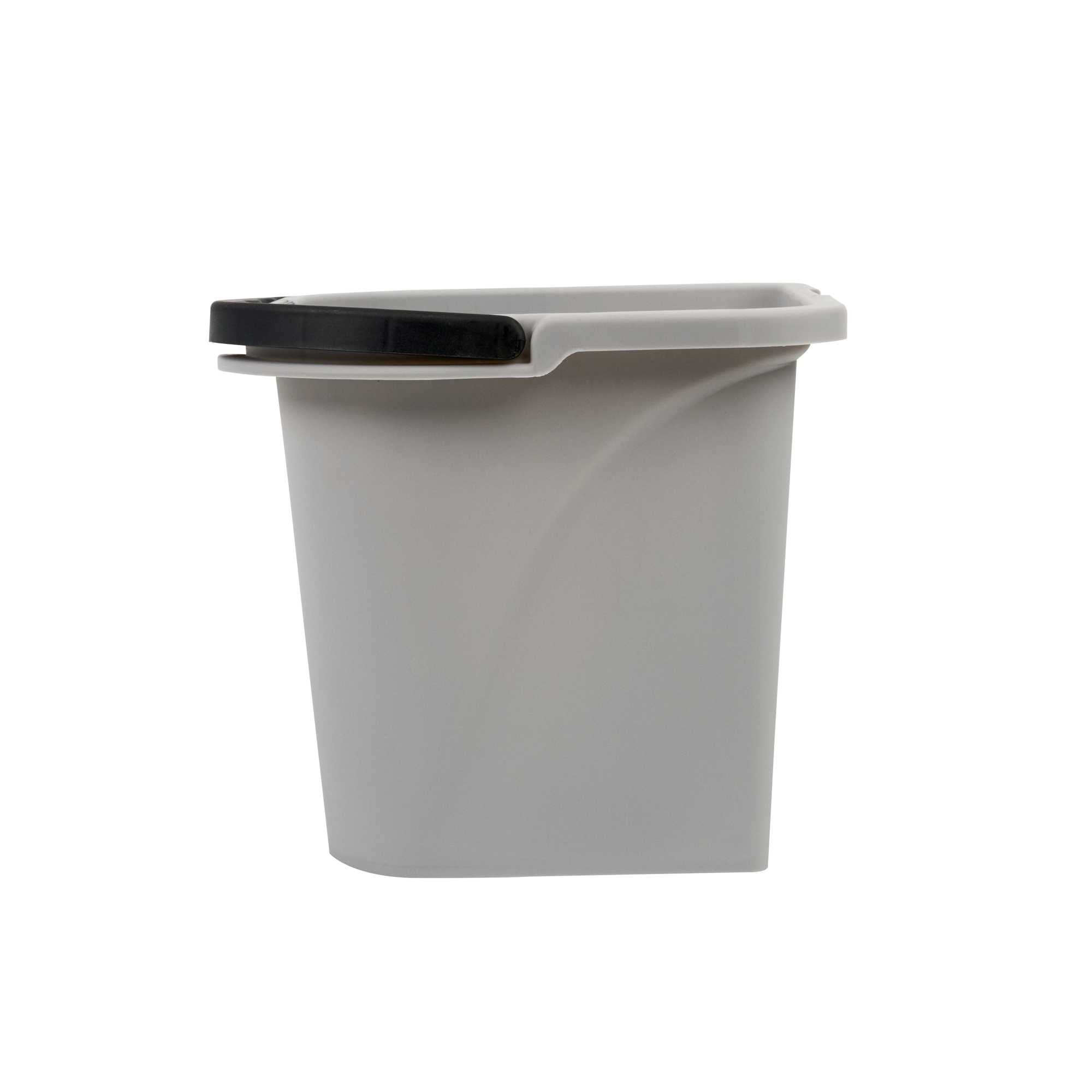 Handy Tek 0.5 gal Gray Plastic Paint Pail - with Magnetic Brush Holder - 7 3/4" x 7 1/2" x 6 3/4" - 1 count box