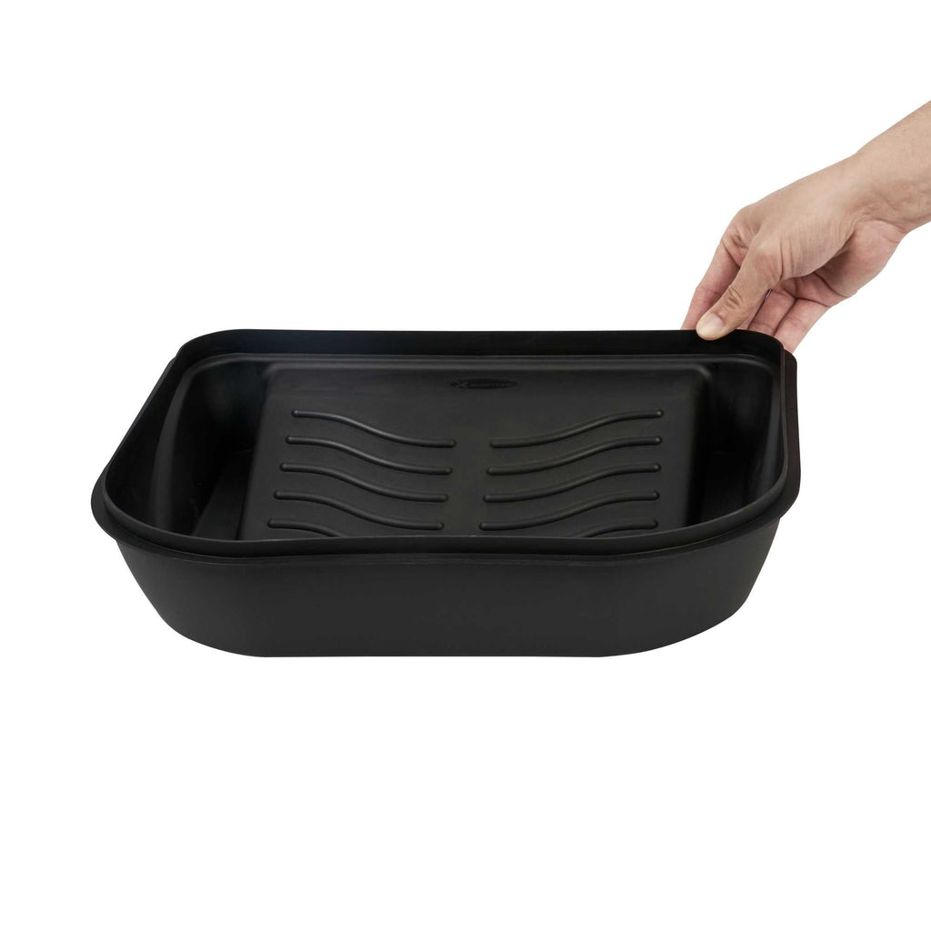 Handy Tek 5 qt Black Plastic Paint Tray / Pail Lid - Fits 3.5 gal Paint Pail - 14 3/4" x 12" x 3" - 1 count box