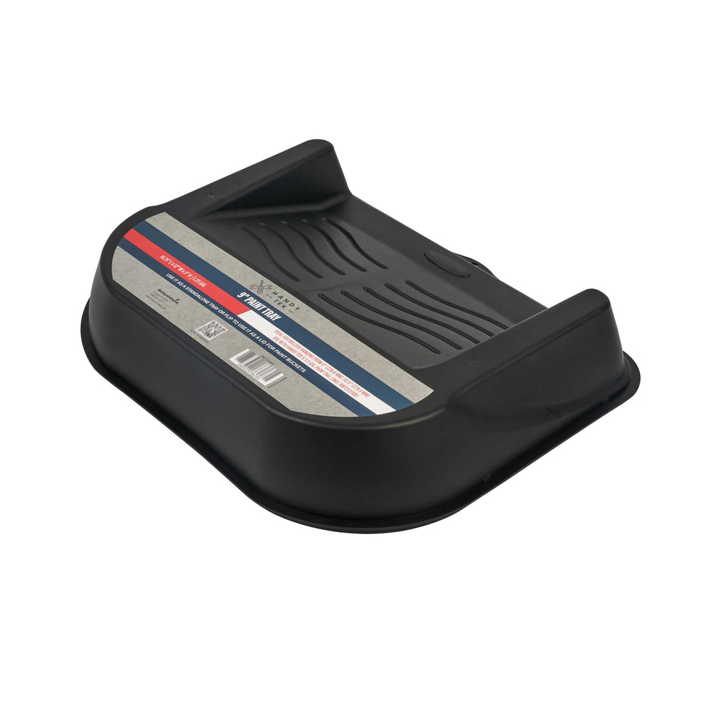 Handy Tek 5 qt Black Plastic Paint Tray / Pail Lid - Fits 3.5 gal Paint Pail - 14 3/4" x 12" x 3" - 1 count box