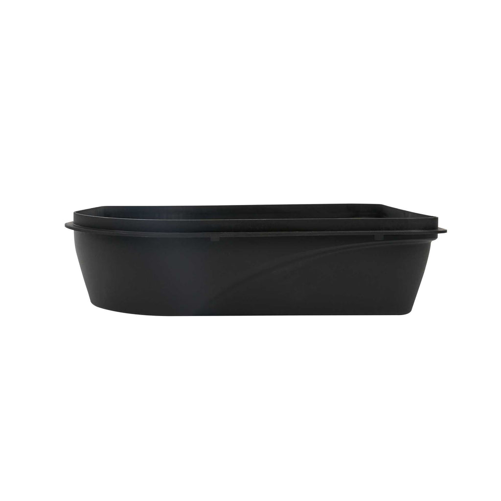 Handy Tek 5 qt Black Plastic Paint Tray / Pail Lid - Fits 3.5 gal Paint Pail - 14 3/4" x 12" x 3" - 24 count box