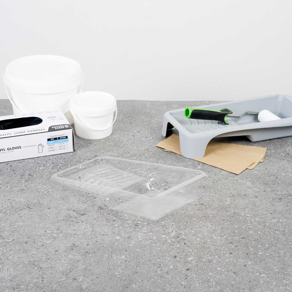 Handy Tek Clear Plastic Paint Tray Liner - Fits 1.5 qt Paint Tray - 13 3/4" x 6 3/4" x 2 1/4" - 5 count box