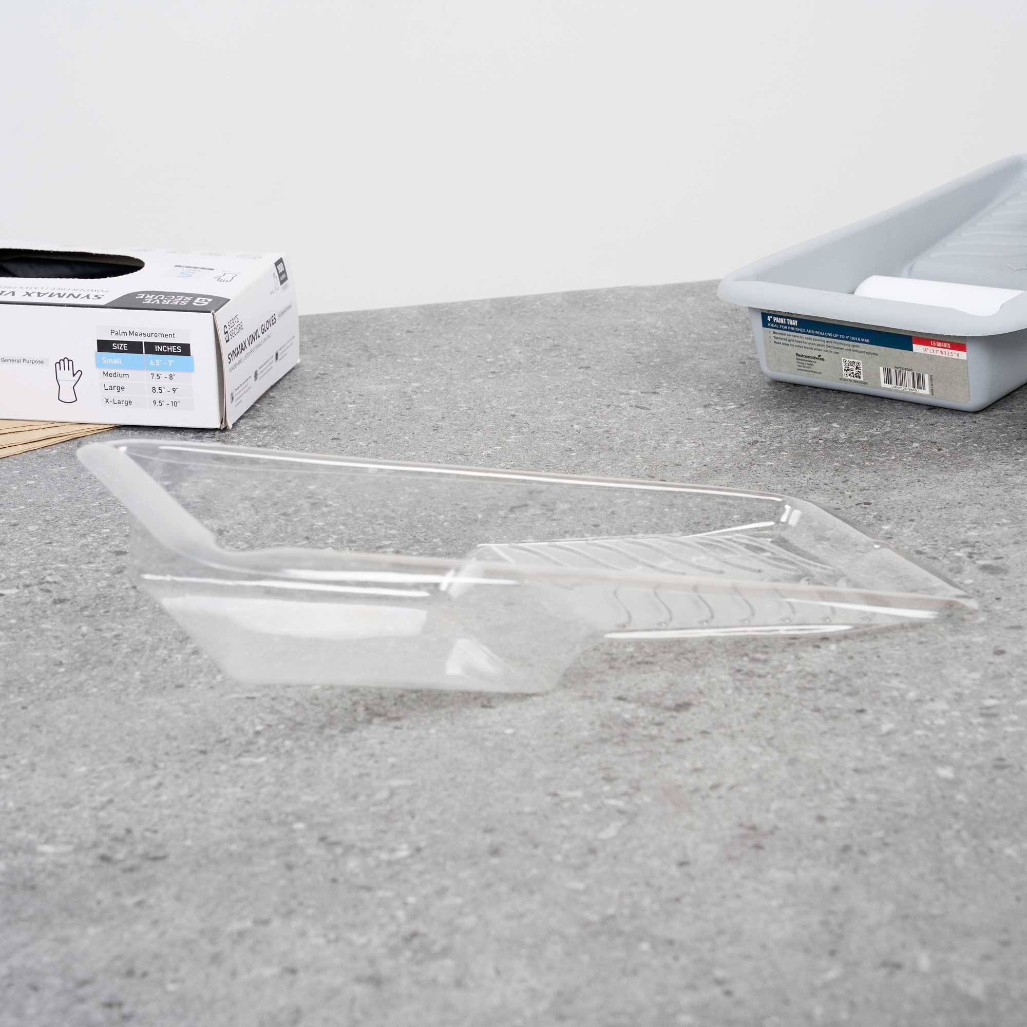 Handy Tek Clear Plastic Paint Tray Liner - Fits 1.5 qt Paint Tray - 13 3/4" x 6 3/4" x 2 1/4" - 5 count box