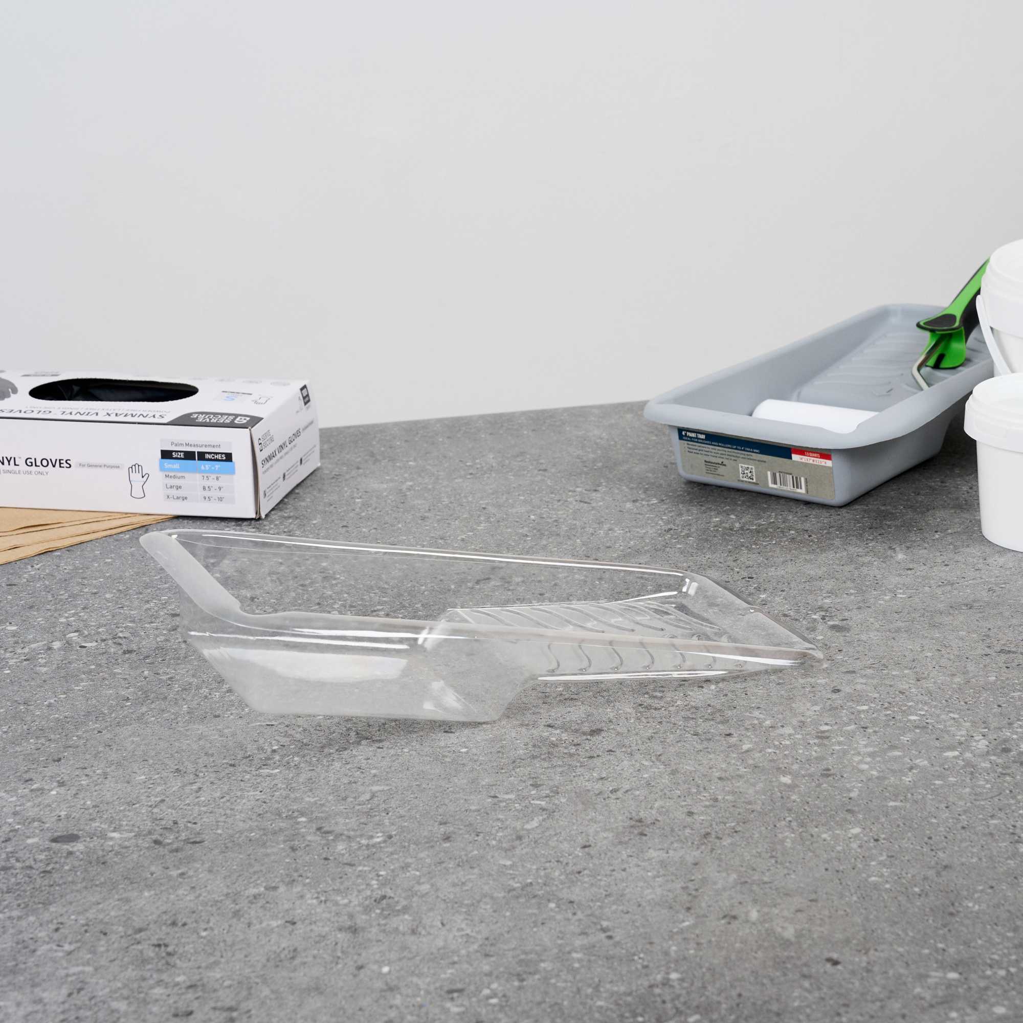 Handy Tek Clear Plastic Paint Tray Liner - Fits 1.5 qt Paint Tray - 13 3/4" x 6 3/4" x 2 1/4" - 5 count box
