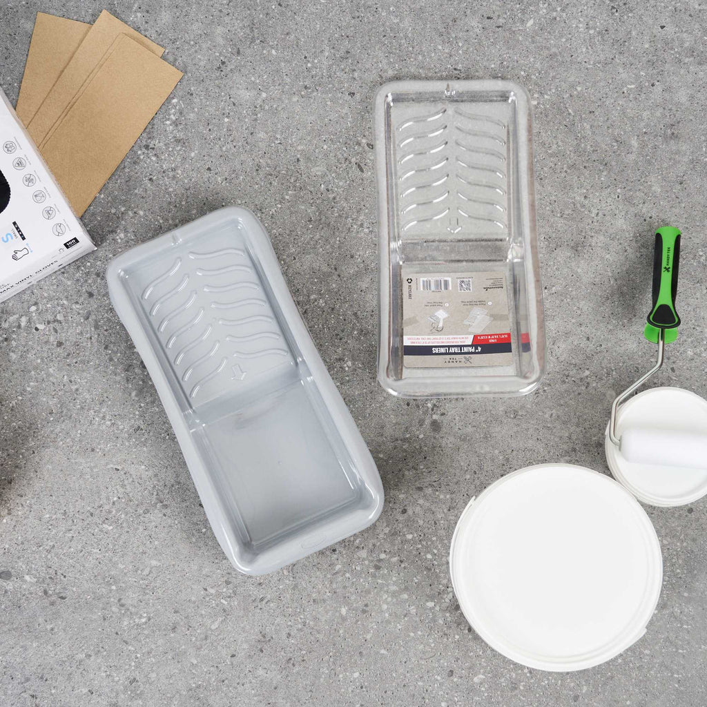 Handy Tek Clear Plastic Paint Tray Liner - Fits 1.5 qt Paint Tray - 13 3/4" x 6 3/4" x 2 1/4" - 60 count box