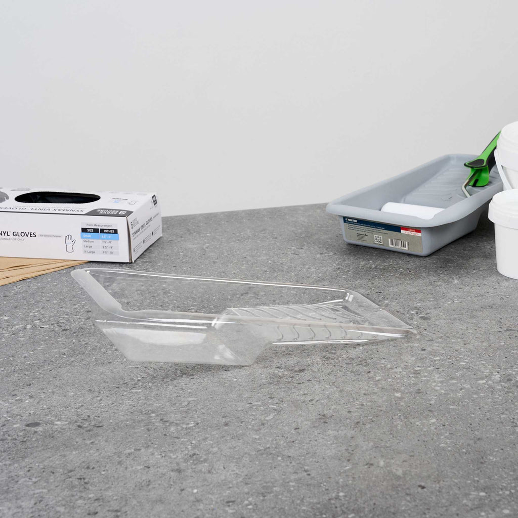 Handy Tek Clear Plastic Paint Tray Liner - Fits 1.5 qt Paint Tray - 13 3/4" x 6 3/4" x 2 1/4" - 60 count box