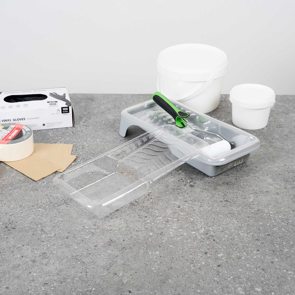 Handy Tek Clear Plastic Paint Tray Liner - Fits 1.5 qt Paint Tray - 13 3/4" x 6 3/4" x 2 1/4" - 60 count box