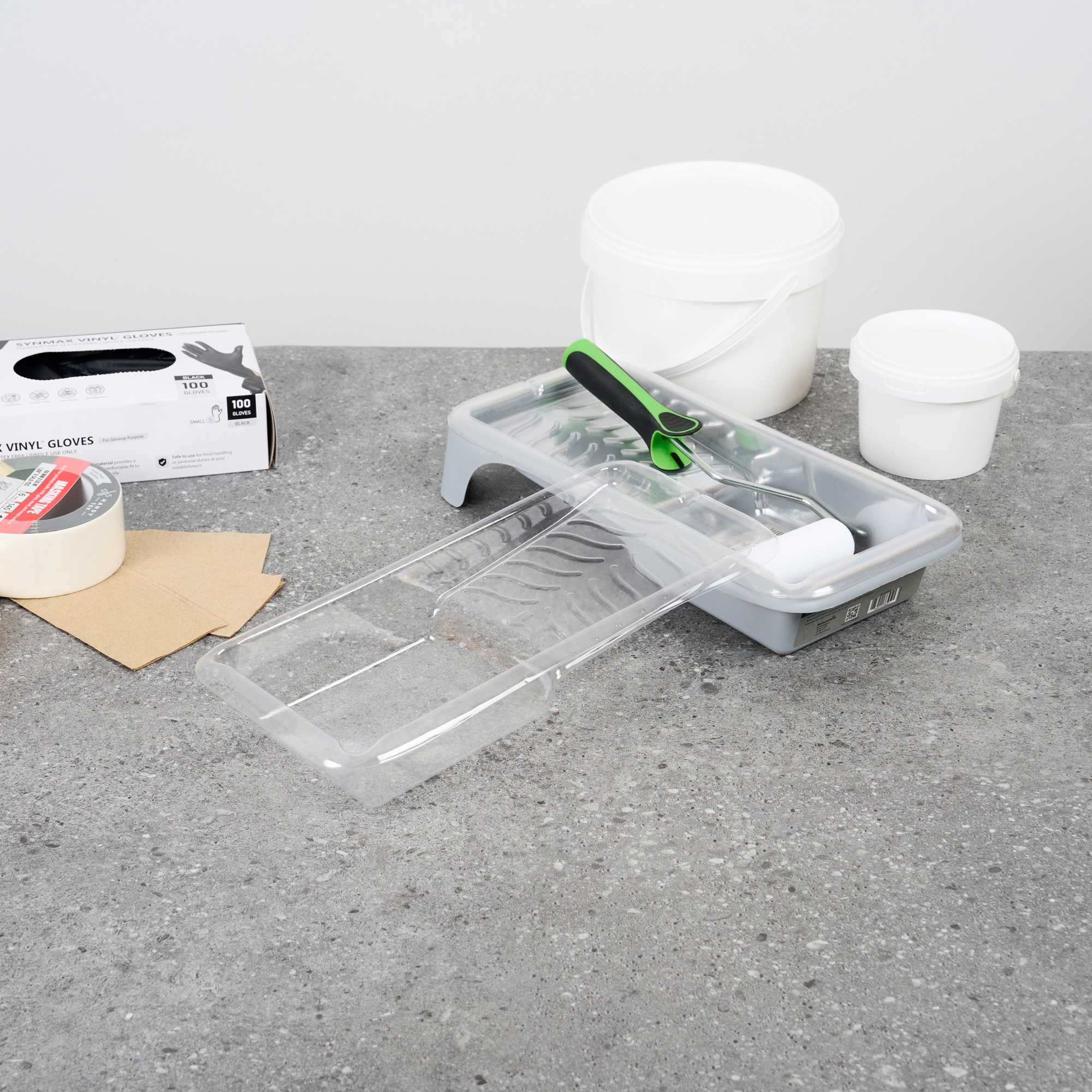 Handy Tek Clear Plastic Paint Tray Liner - Fits 1.5 qt Paint Tray - 13 3/4" x 6 3/4" x 2 1/4" - 60 count box