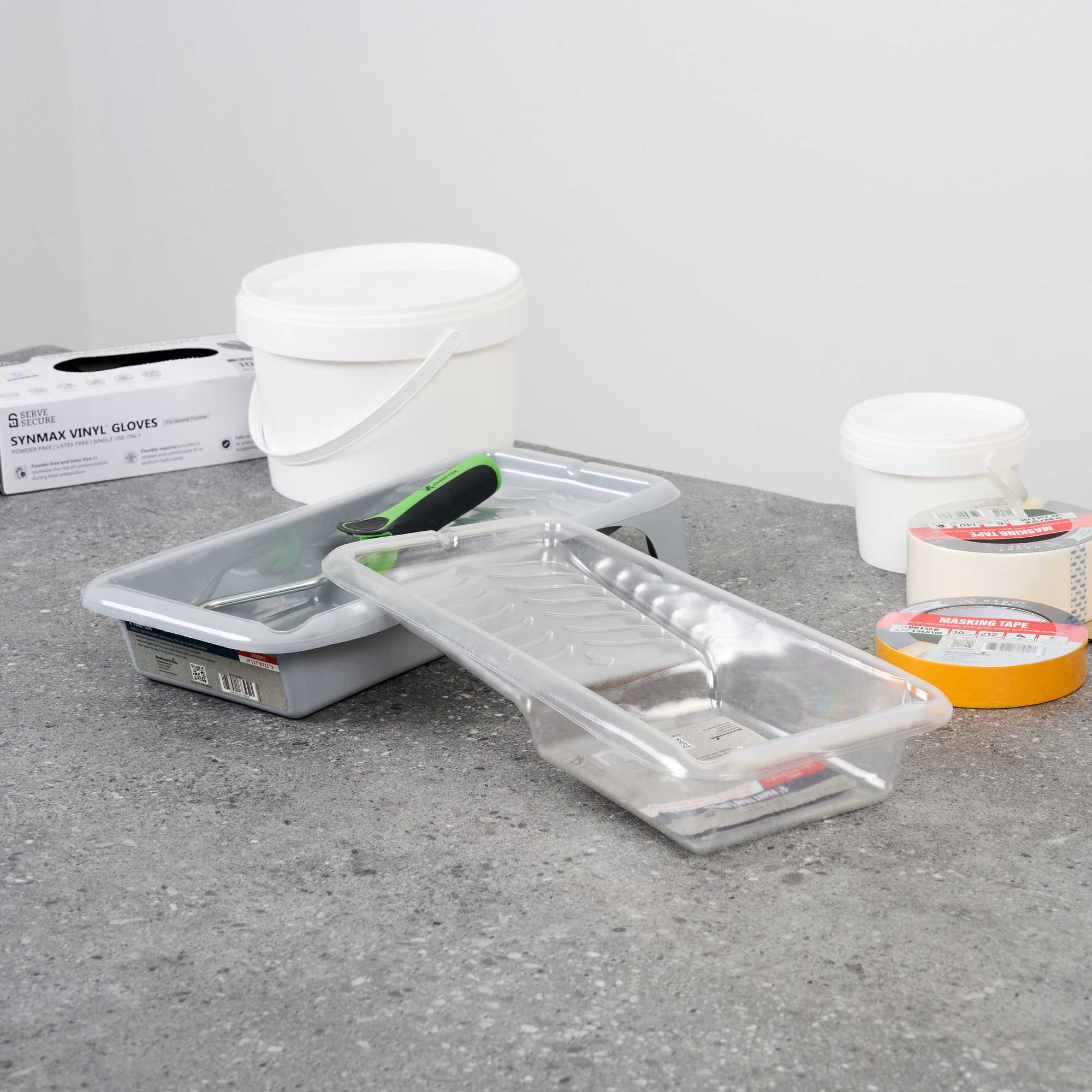 Handy Tek Clear Plastic Paint Tray Liner - Fits 1.5 qt Paint Tray - 13 3/4" x 6 3/4" x 2 1/4" - 60 count box